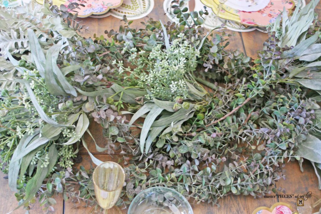 faux greenery centerpiece
