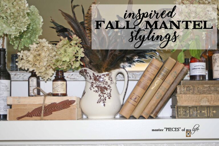 inspired fall mantel stylings