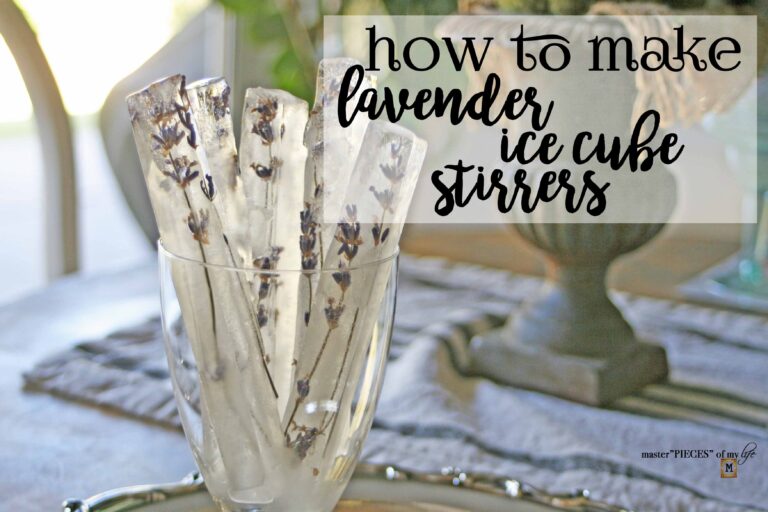 how to make lavender ice cube stirrers