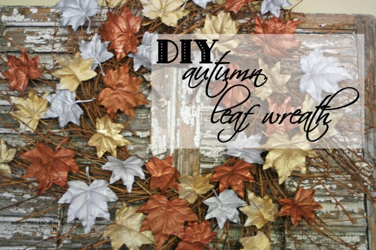 DIY autumn leaf wreath