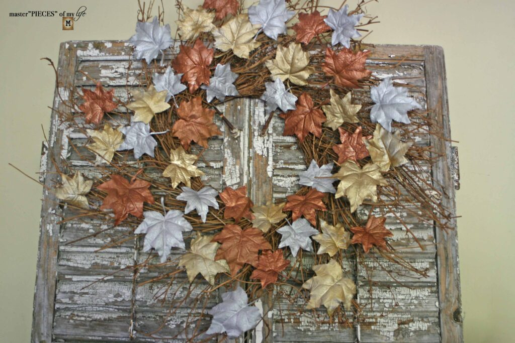 metallic wreath craft