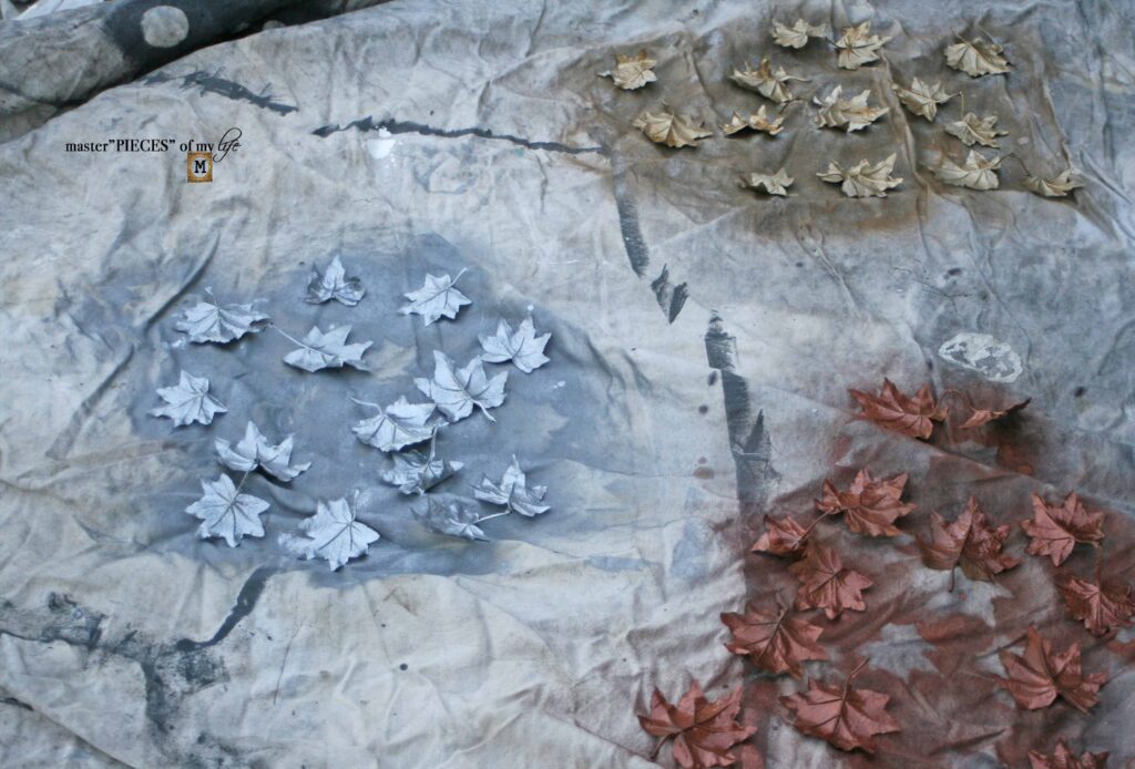 metallic wreath leaves craft