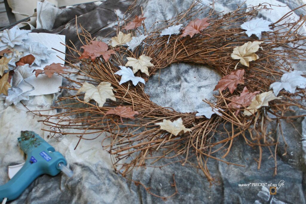 DIY leaf wreath 