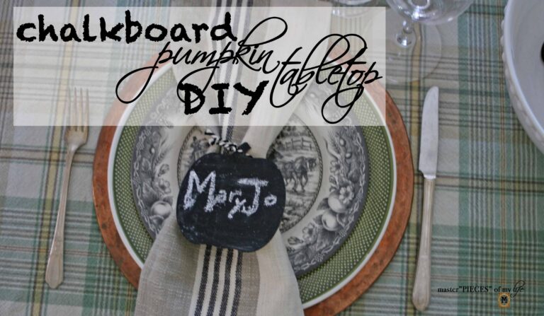 chalkboard pumpkin tabletop DIY