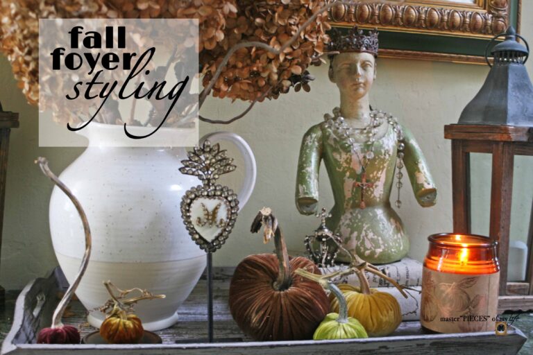fall foyer styling