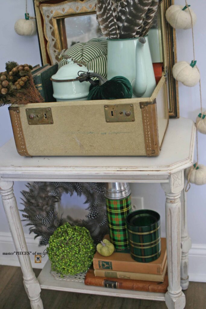 vintage suitcase fall decor