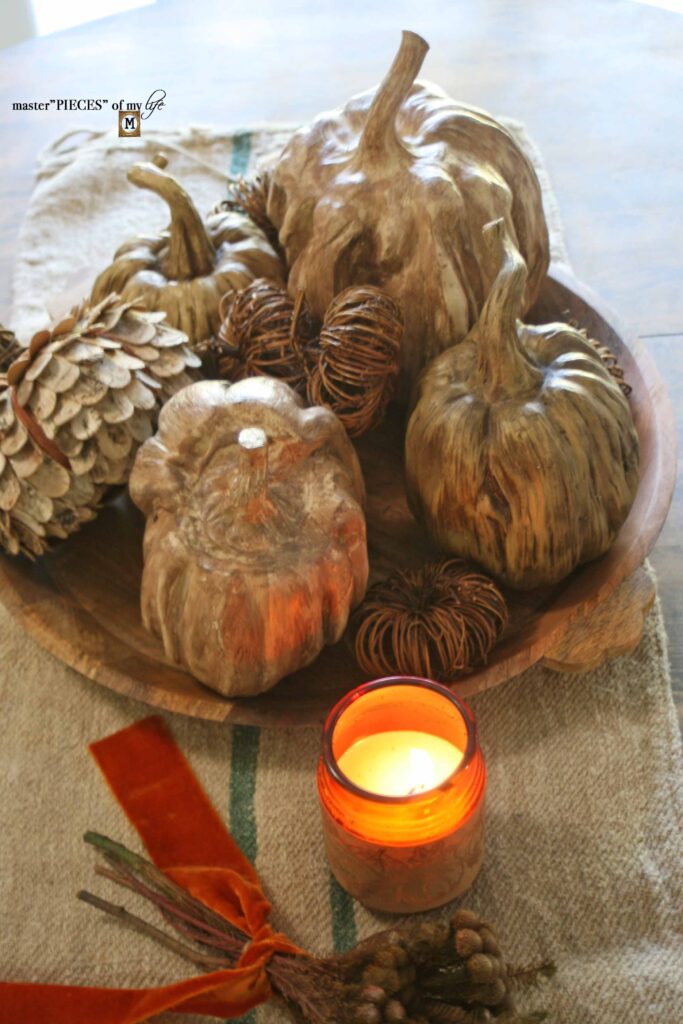 rustic fall centerpiece