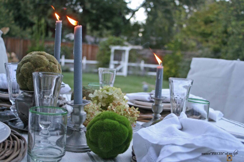 outdoor pewter table design