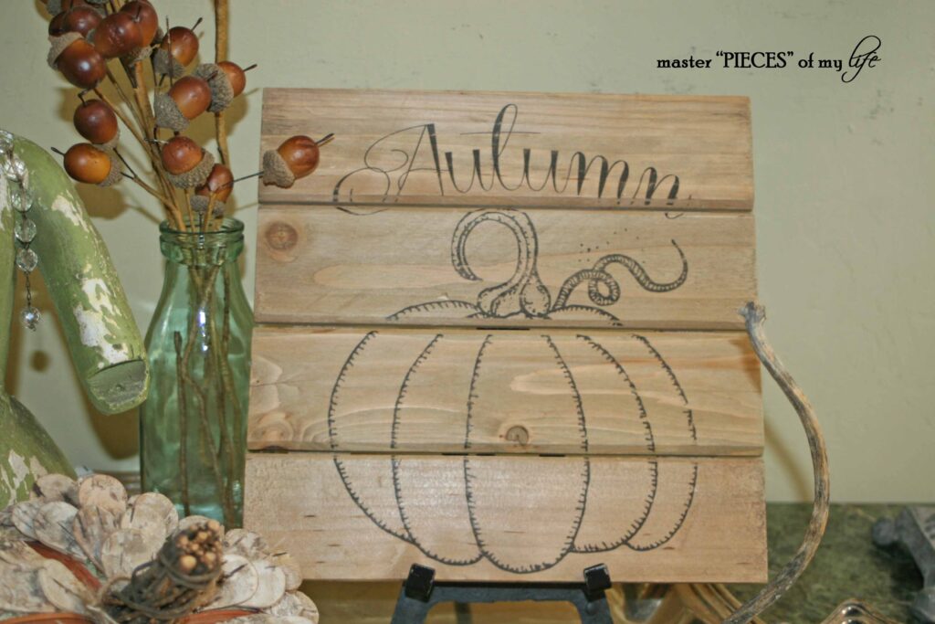 Autumn wood sign DIY