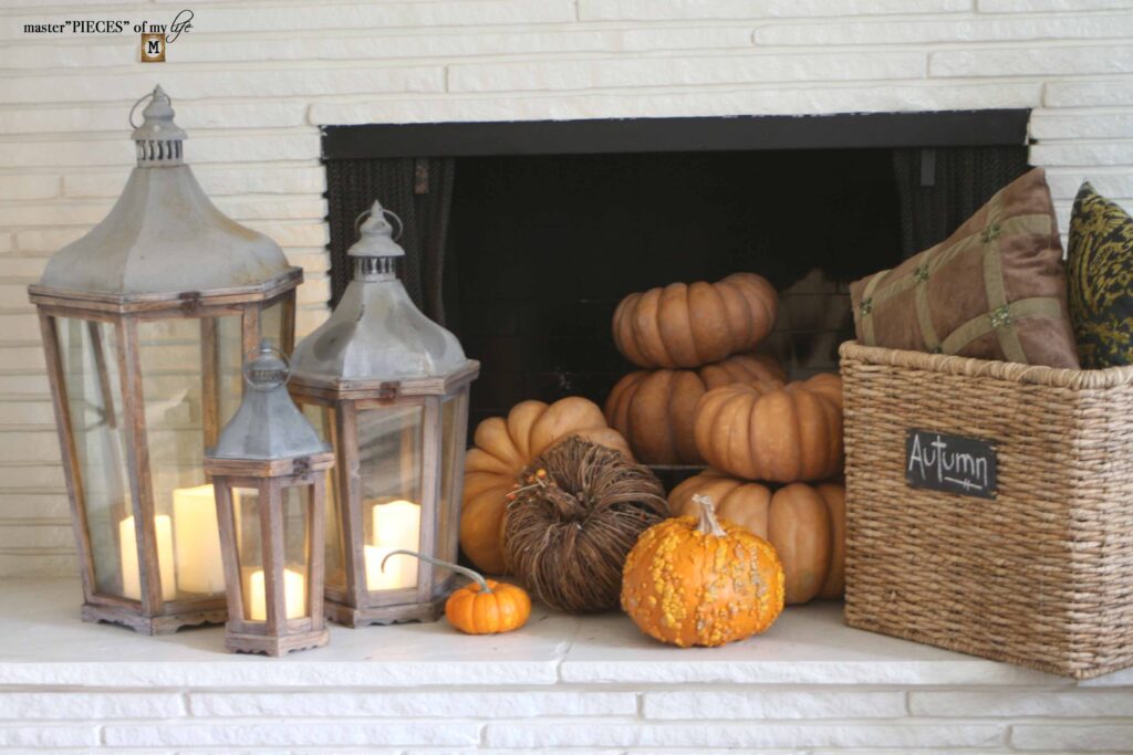 fall hearth decor