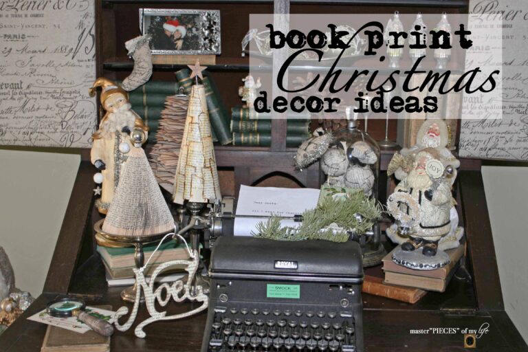 book print Christmas decor ideas