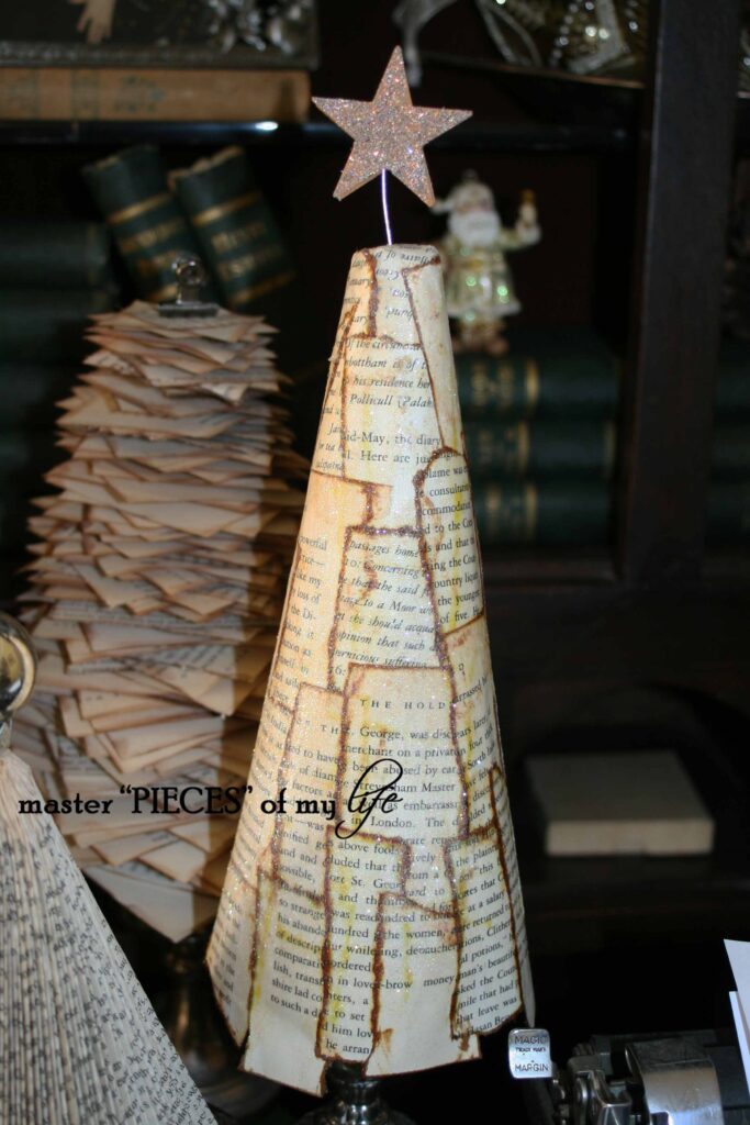 book page christmas tree