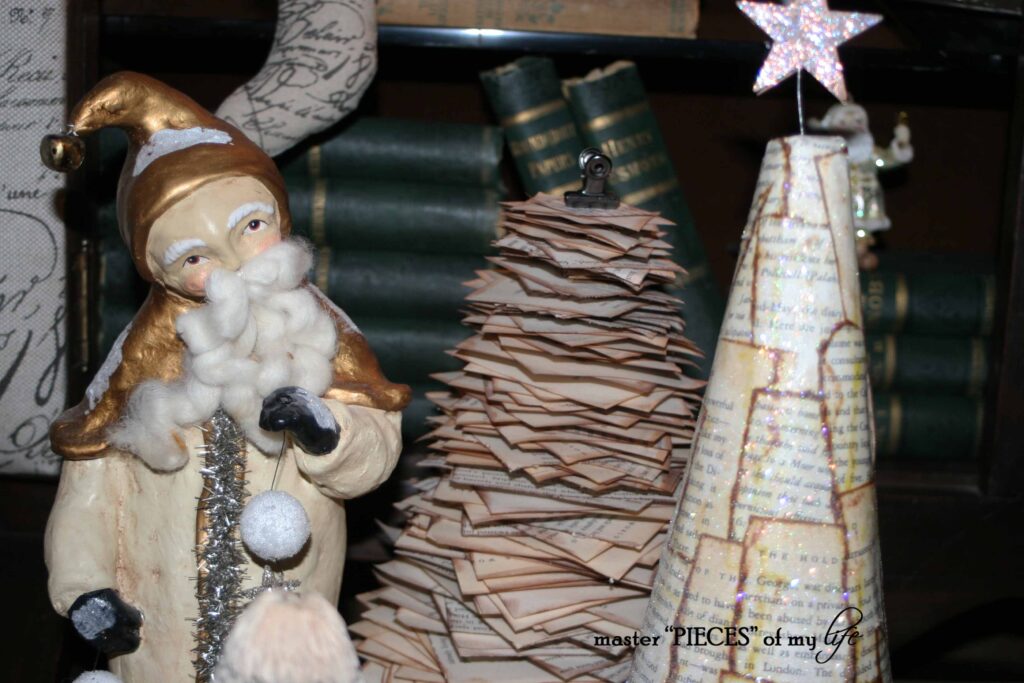 Book print Christmas decor ideas