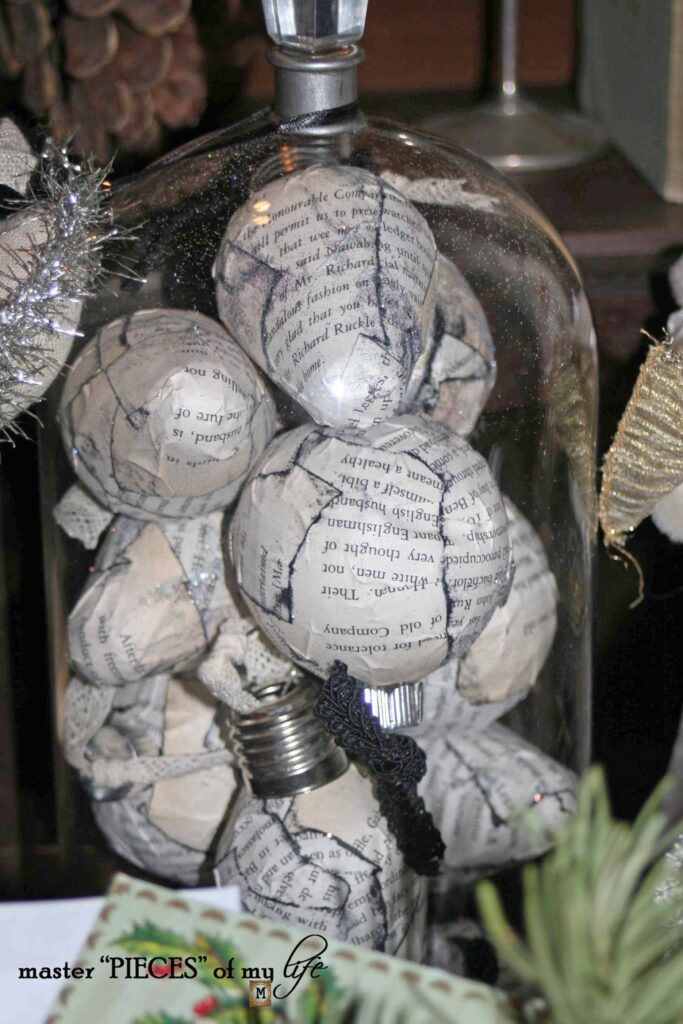 book page christmas ornaments