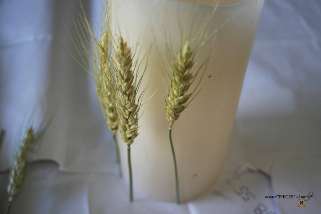 wheat candle DIY