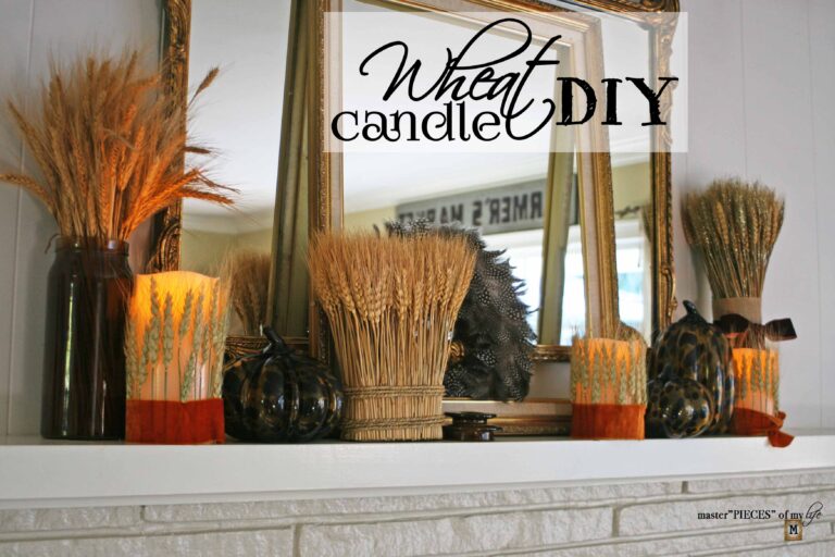 wheat candle DIY