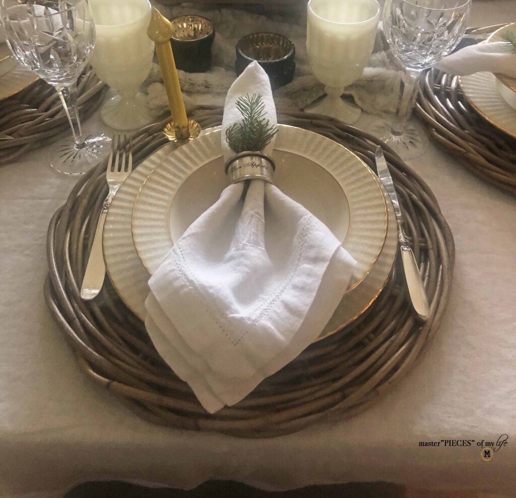 the 12 place settings of Christmas