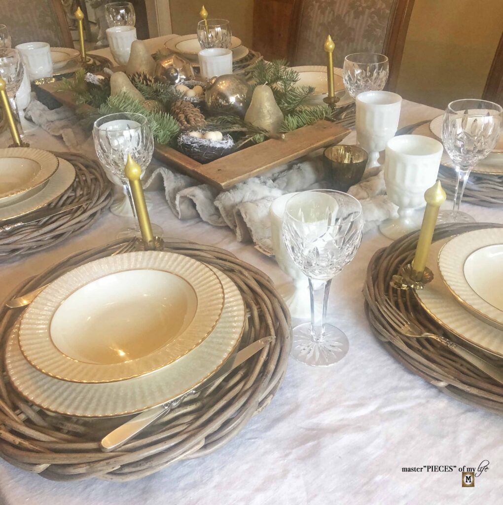 the 12 place settings of Christmas