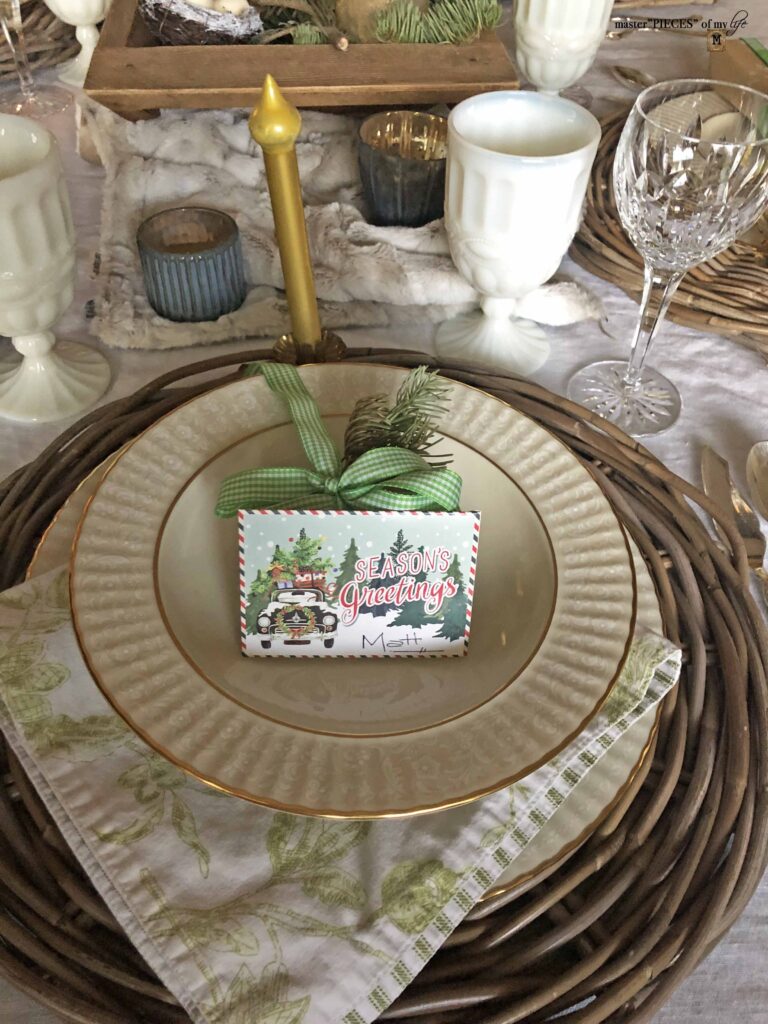 the 12 place settings of Christmas