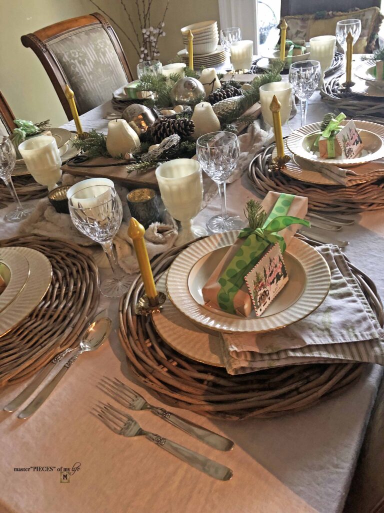 the 12 place settings of Christmas