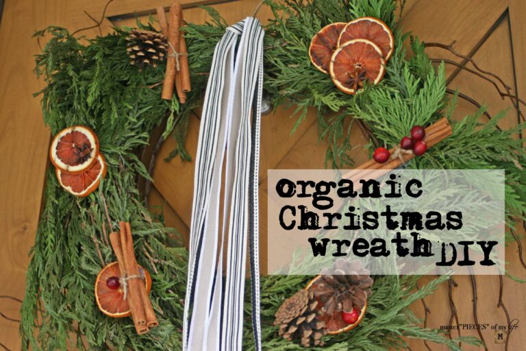 organic Christmas wreath DIY