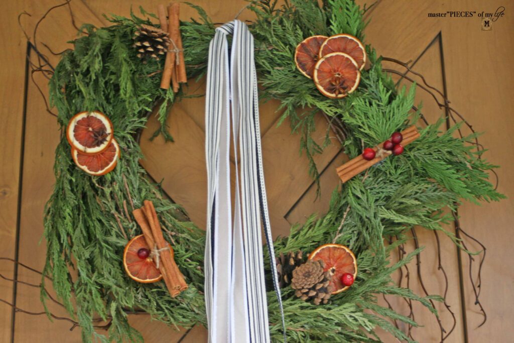 organic Christmas wreath DIY