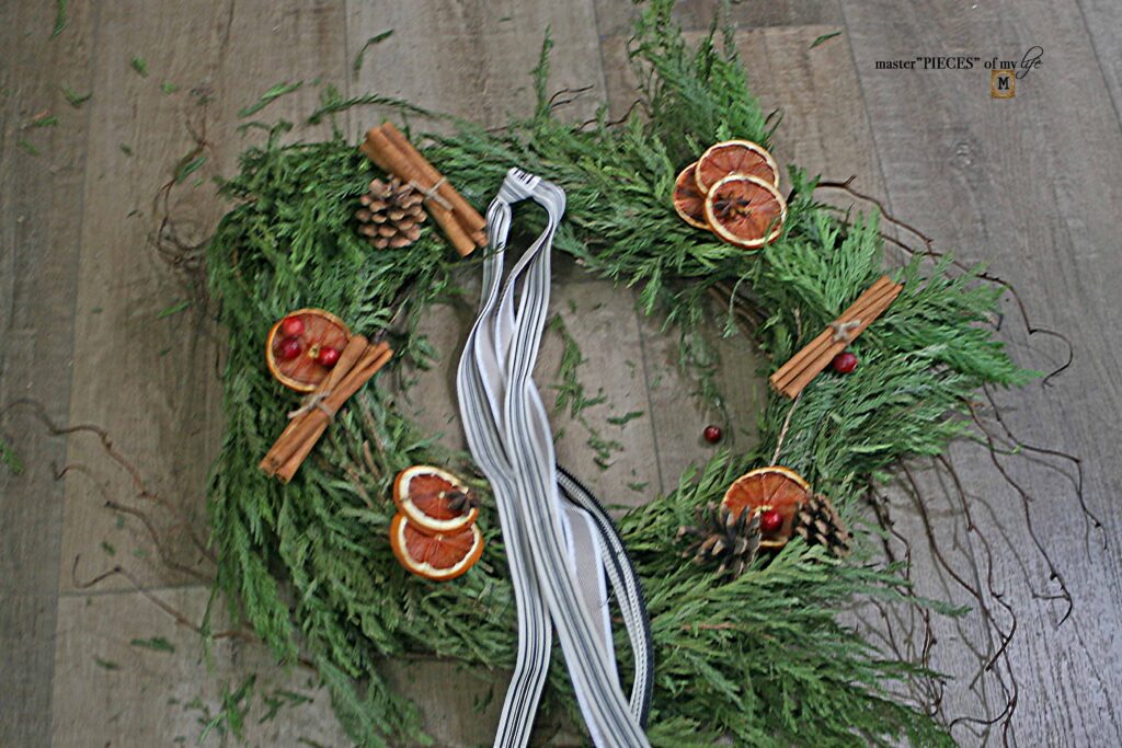 organic Christmas wreath DIY