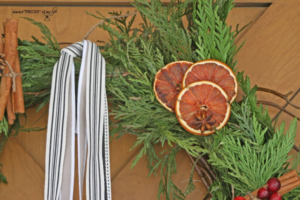 wreath with dried orange slices