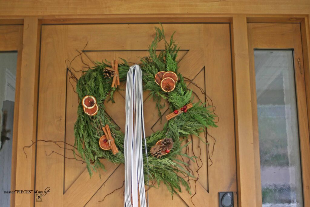 organic Christmas wreath DIY