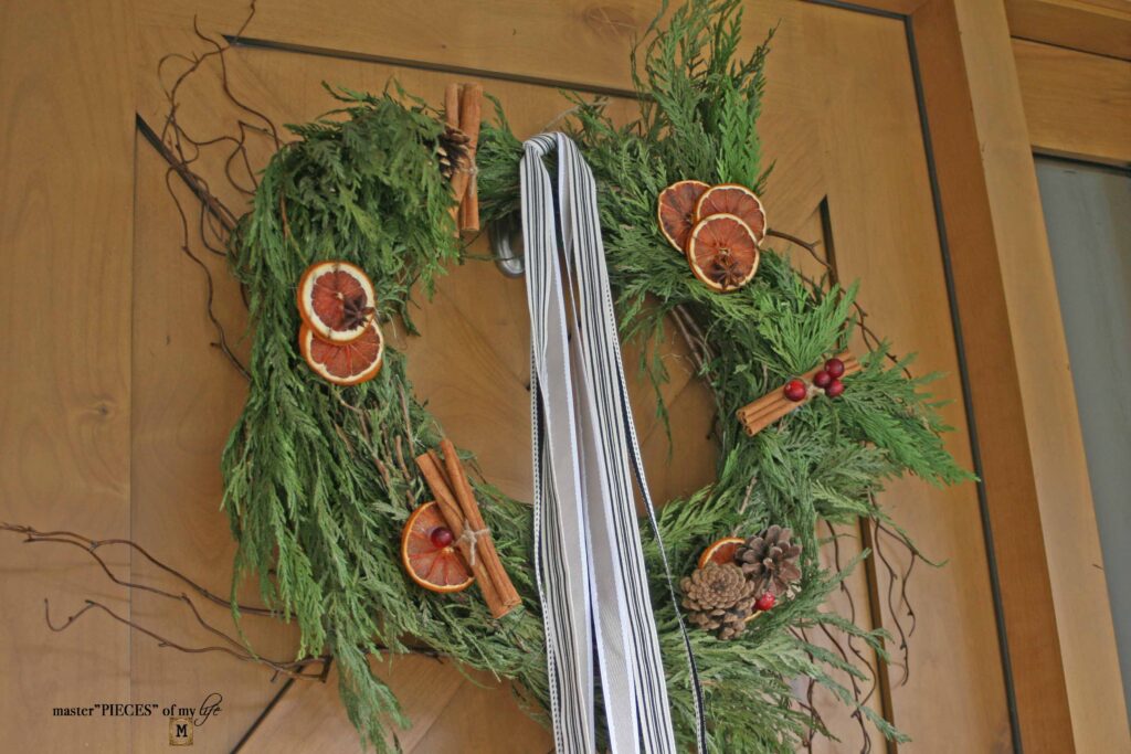organic Christmas wreath DIY