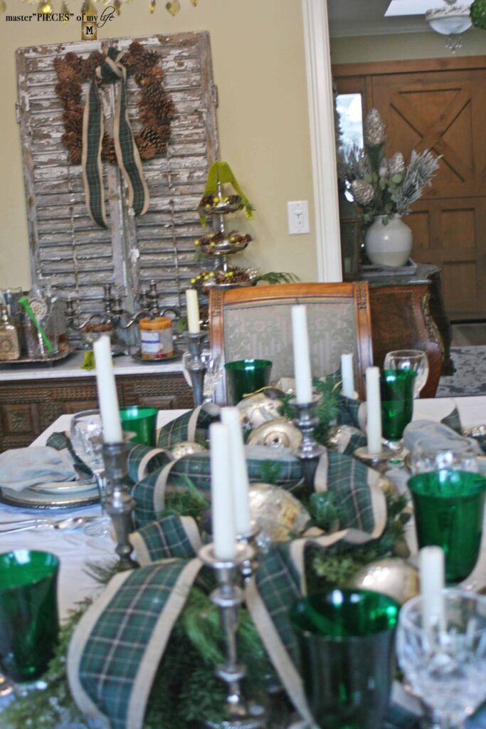plaid tablescape
