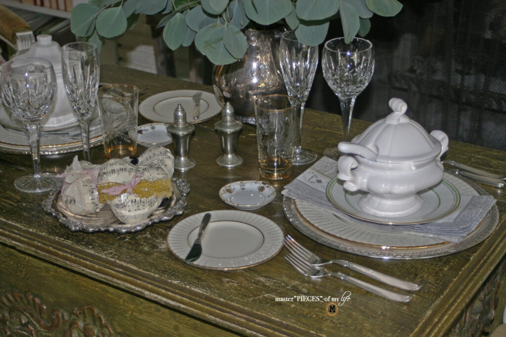 fireside tablescape