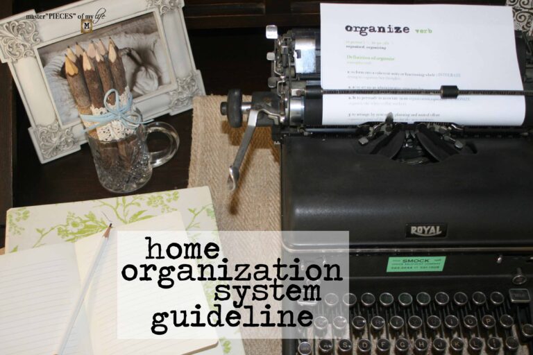 home organization system guidelines