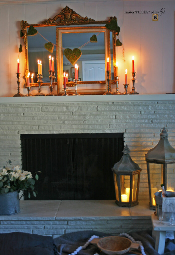 romantic boho fireside tablescape