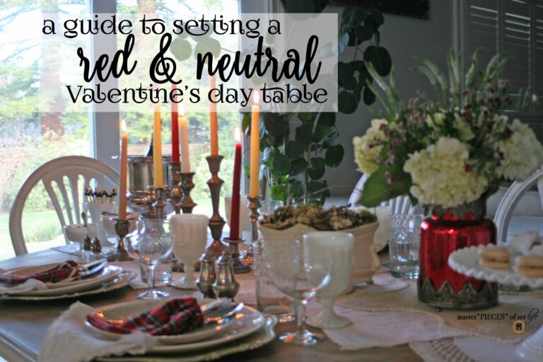 a guide to setting a red & neutral Valentine’s day table