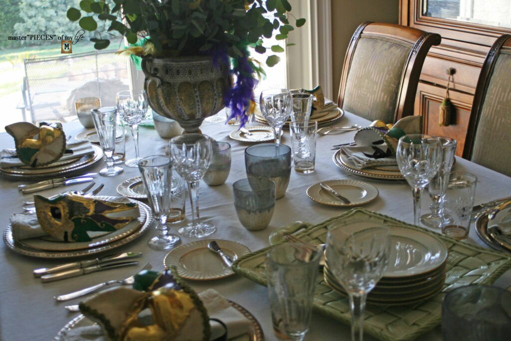 Mardi Gras tablescape