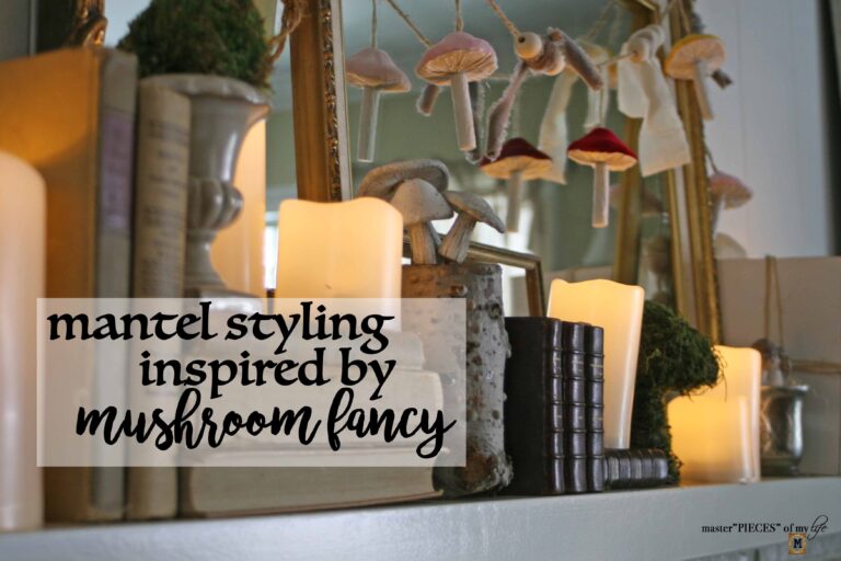 mantel styling inspired by mushroom fancy
