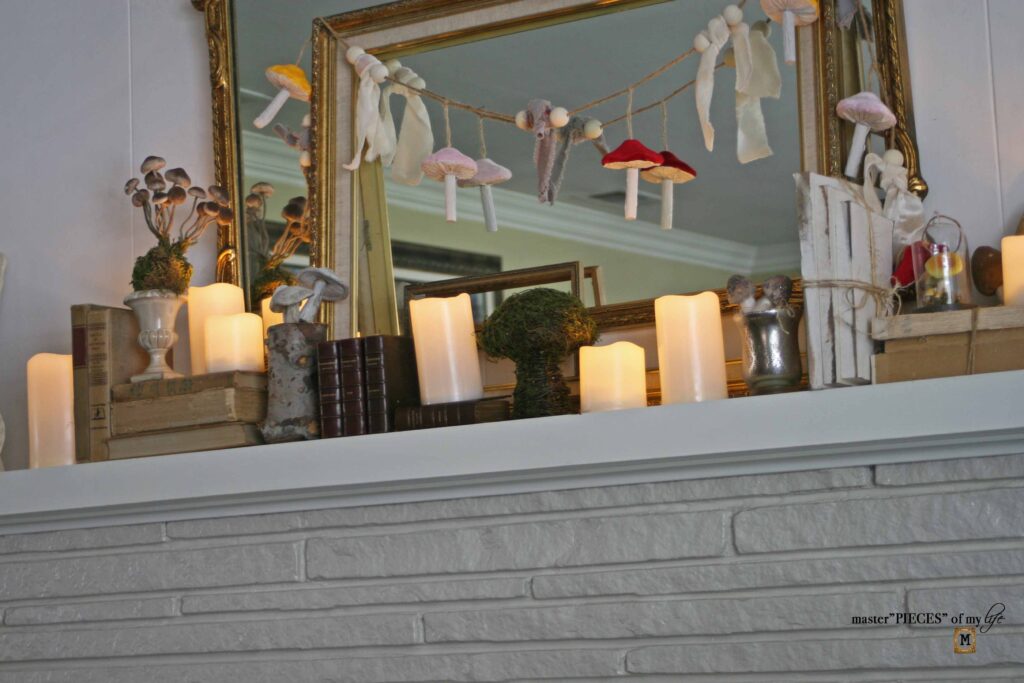 mantel styling inspired by mushroom fancy