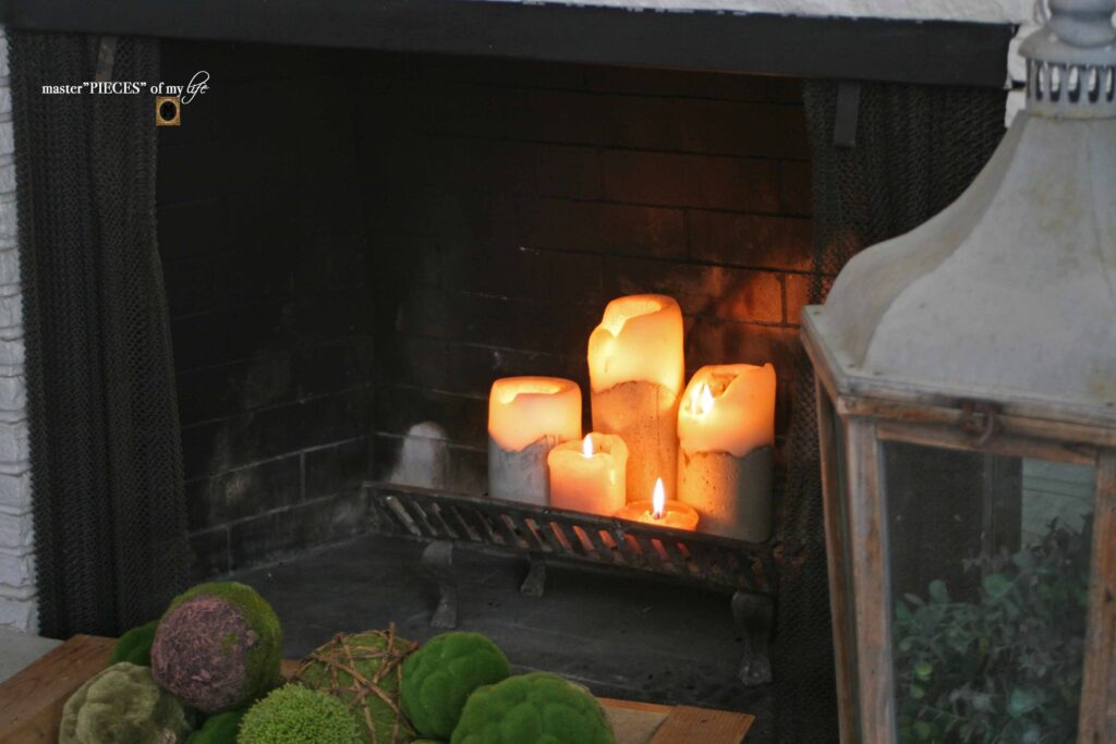 candle fireplace