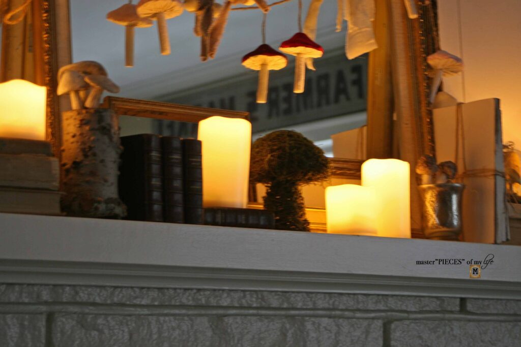 mantel styling inspired by mushroom fancy