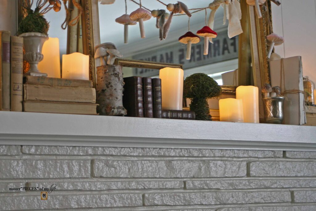mantel styling inspired by mushroom fancy