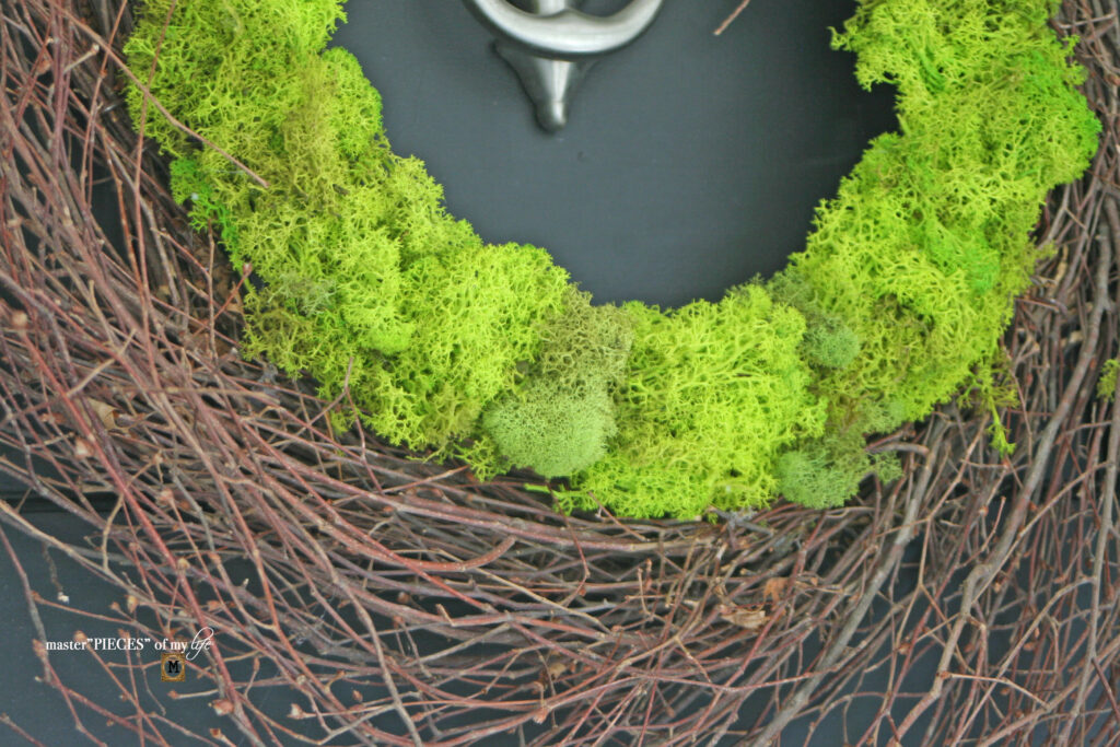 reindeer moss wreath DIY