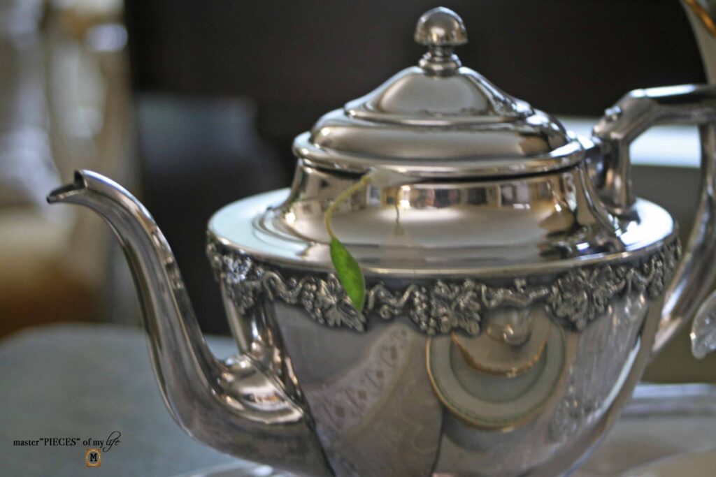 vintage silver tea pot