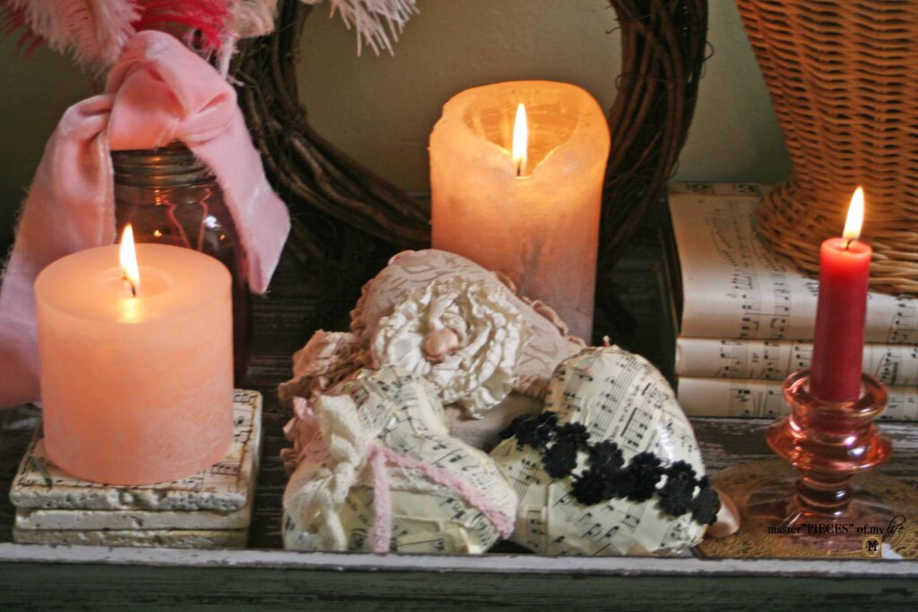 sheet music Valentine's decor