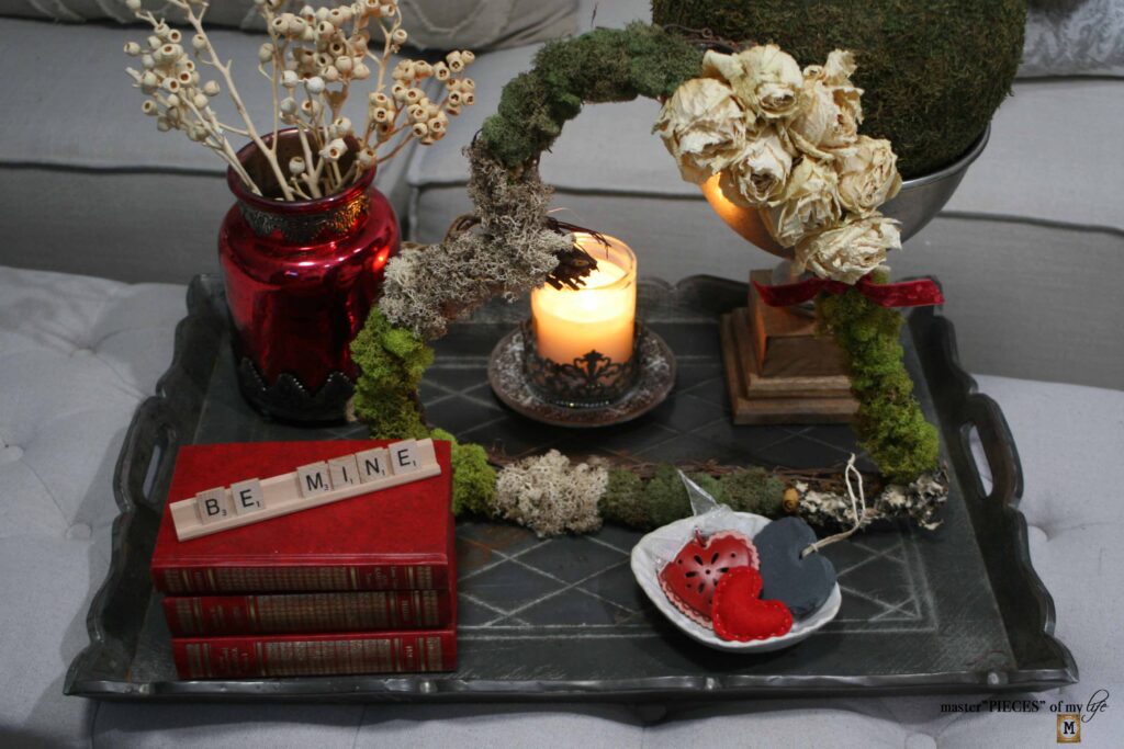 Valentine's decor vignette