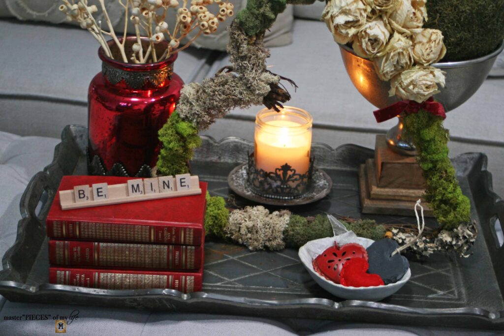 Valentine's decor vignette