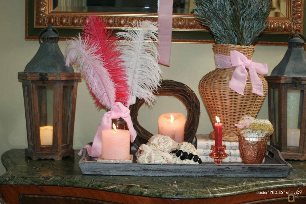 Valentine's decor vignette