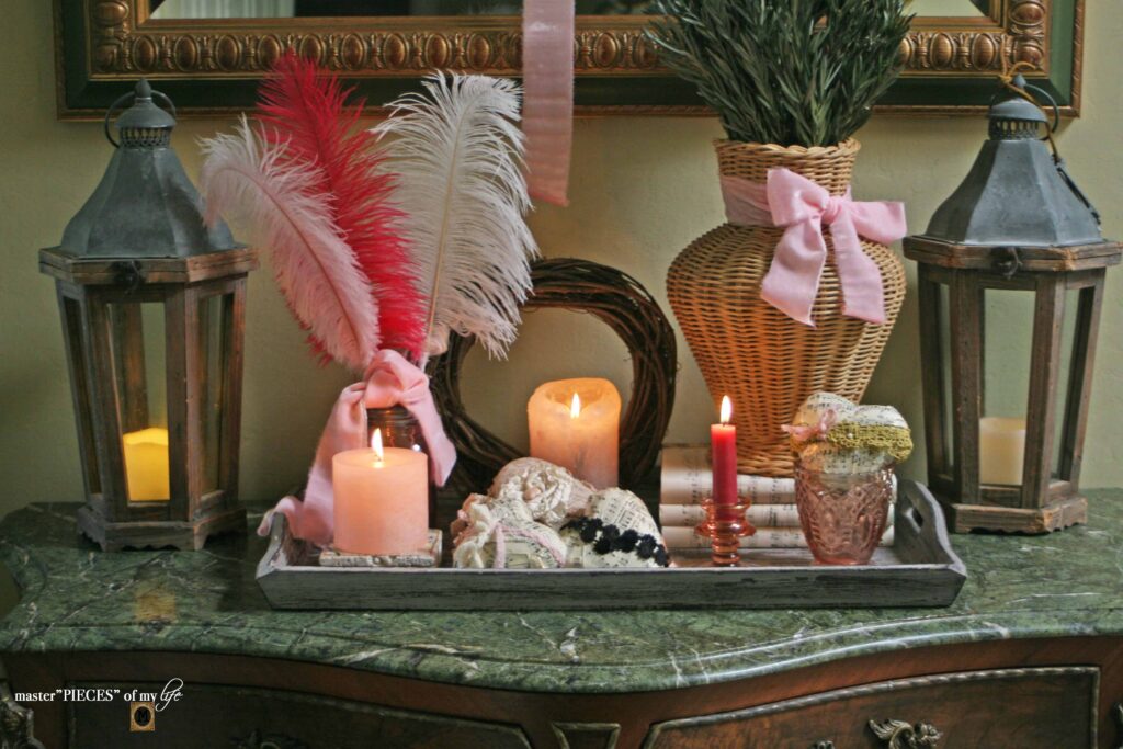 Valentine's decor vignette