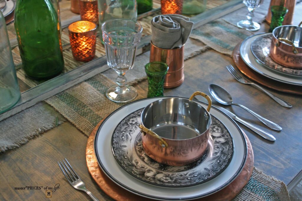 copper tablescape