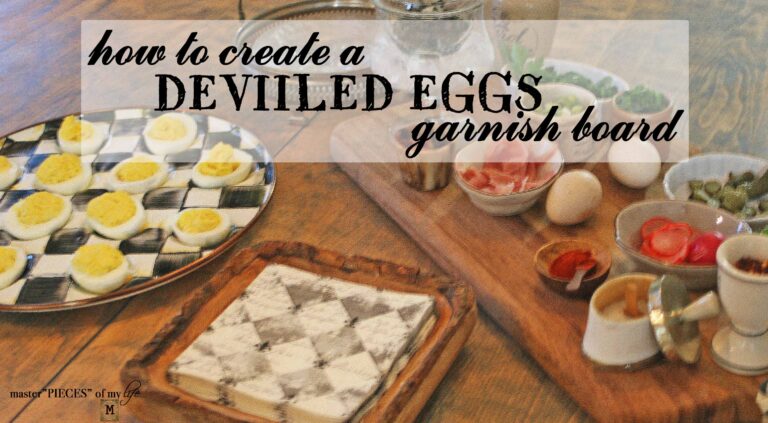 how to create a deviled egg garnish board